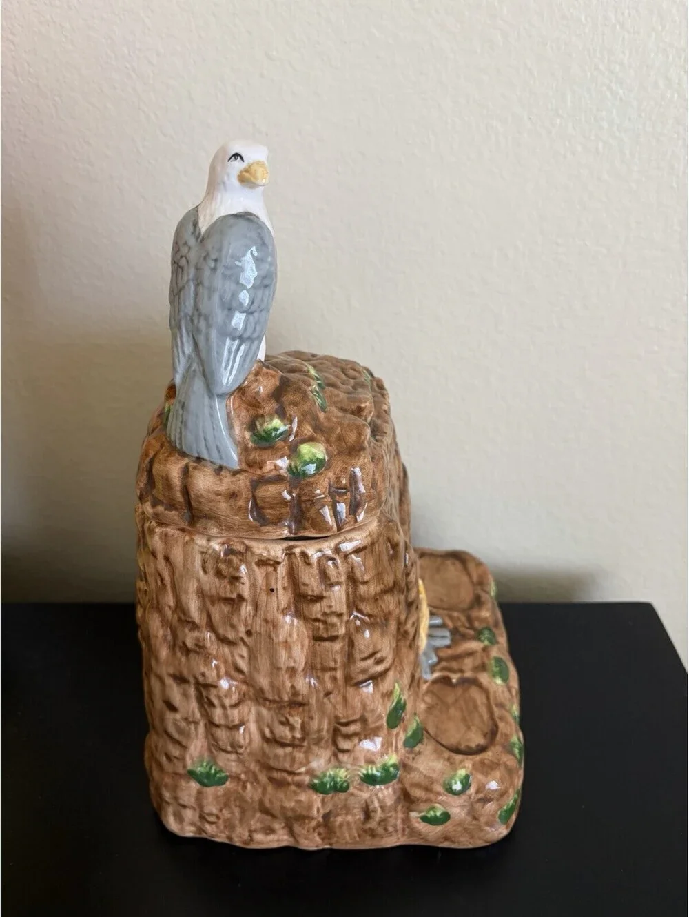 VTG Ceramic 1999 Cookie Jar Southwestern with Eagle Is  Missing S&P